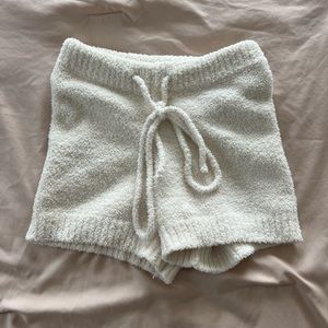 Fashion Nova Fuzzy White Shorts Size Small